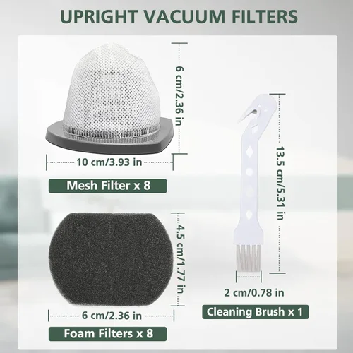 Miniatura 8 de Paquete de 8 filtros de repuesto 2033 compatibles con aspiradora sin bolsa ligera Bissell Featherweight Stick 20331, 20333, 20334, 20336, 20339