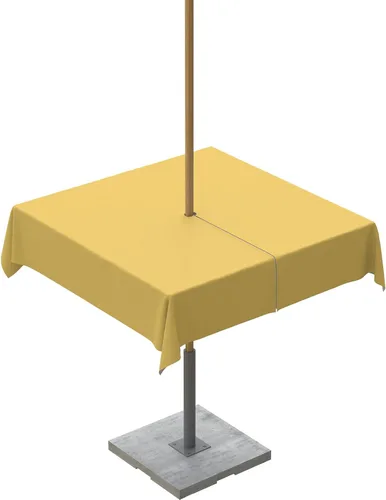 Miniatura 72 de QueenKer Mantel de exterior verde oliva con agujero para sombrilla y cremallera, mantel de color sólido para mesas cuadradas, colección de mesa