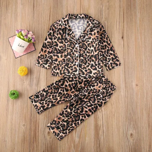 Miniatura 50 de Conjunto de pijama de manga larga con botones para niña pequeña, conjunto de ropa de dormir