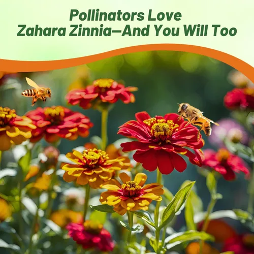Miniatura 5 de Outsidepride - Zinnia Elegans, 50 semillas anuales, Marylandica Zahara Bonfire Flower Seed Mix, mezcla de semillas de flores para plantar