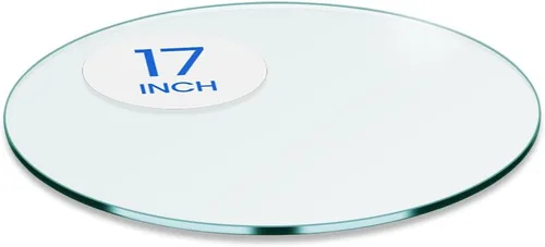 Miniatura 73 de Dulles Glass Superficie de Mesa de Vidrio Redonda de 12 Pulgadas - Templado - Superficie de Vidrio de 3/8 Pulgadas de Grosor, Pulido Plano Seguro