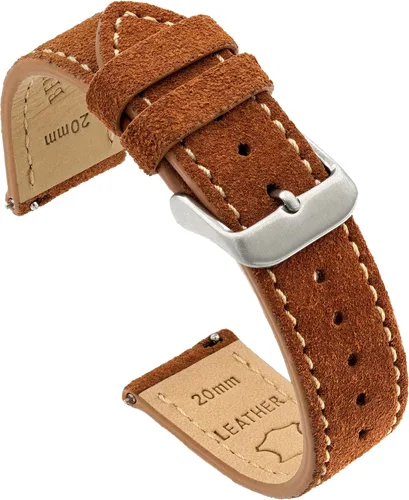 Benchmark - Correa de reloj de gamuza Correa de reloj de liberación rápida Correa de reloj de cuero para hombres y mujeres Elección de color y
