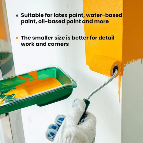 Miniatura 2 de Kit de rodillo de pintura de espuma CoatPro Twools, 2 pulgadas, paquete de 10 rodillos pequeños con rodillo de pintura de espuma de alta densidad