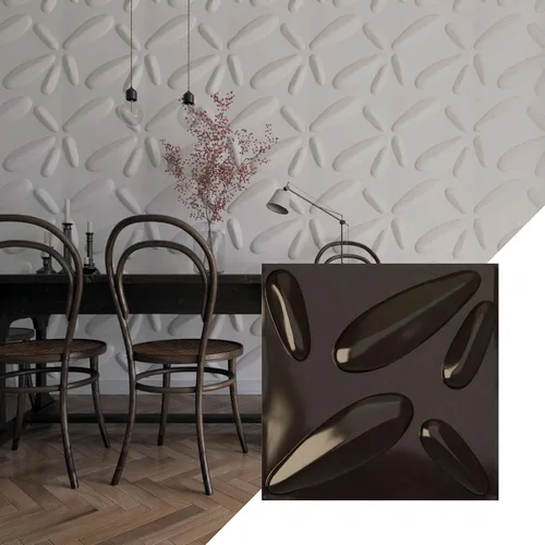 Miniatura 16 de Ekena Millwork 19 5/8 pulgadas de ancho x 19 5/8 pulgadas de alto, pétalo EnduraWall decorativo 3D, cobre envejecido (cubre 2.67 pies cuadrados).