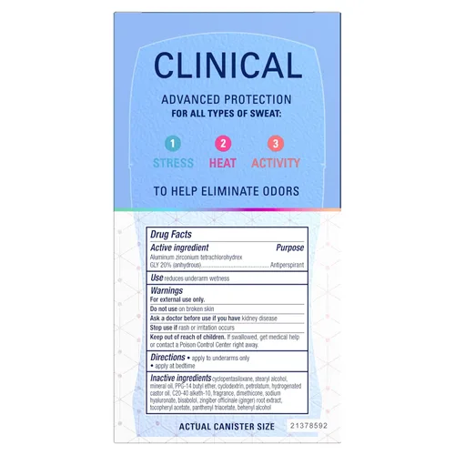 Miniatura 11 de Secret Clinical Strength Antiperspirant Deodorant para mujeres, 3X Protección contra el estrés, 72 horas de protección contra el sudor y el olor