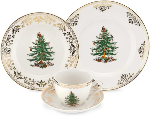 Miniatura 7 de Soporte para pastel dorado para árbol de Navidad