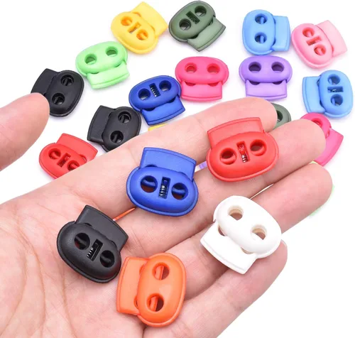 Miniatura 9 de CooBigo Plastic Cord Locks for Paracord Drawstring Clip, Spring Toggle Cord Stopper Sweatpant Hat Gloves Hoodie String Lock