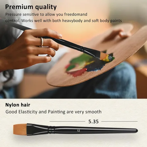 Miniatura 3 de Kit de Pintura Acrílica Colorful Juego de Pintura para Niños de 64 Piezas con Caballete de Nogal, Pintura Acrílica de 24 Colores, Lienzo, Paleta
