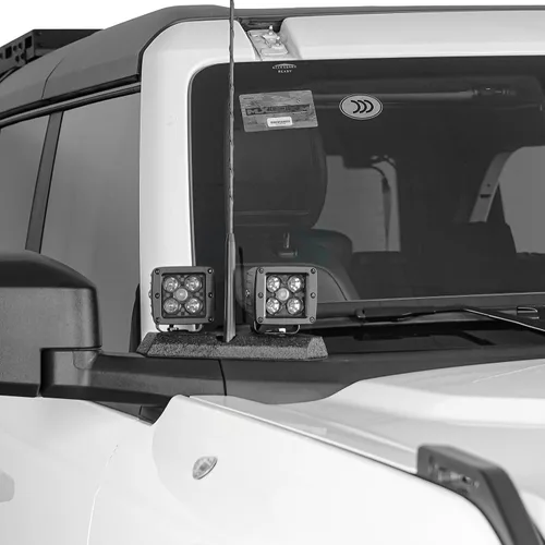 Miniatura 2 de Hooke Road Bronco - Soporte de luz de zanja de doble pilar A para Ford Bronco Sport 2021 2022 2023 2024 2025 2026, excluye Bronco