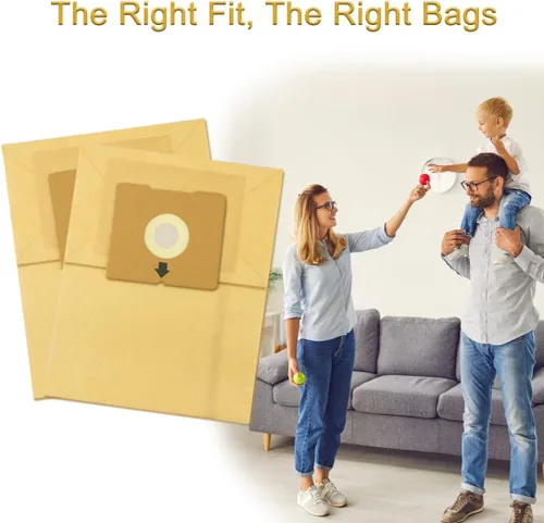 Miniatura 7 de Paquete de 10 bolsas de vacío para aspiradora Bissell 4122, 2154A, 2154W, 2154, 4122D, 1668, 1668C, 1668W, 1608, 2154C Zing, pieza # 2138425