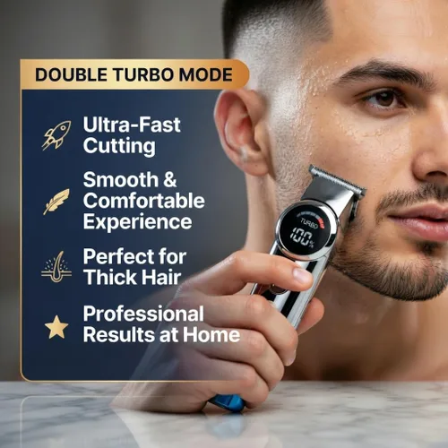 Miniatura 6 de Cortadora de pelo para hombres, recortadora de barba para hombres, juego de corte de pelo eléctrico inalámbrico, kit de aseo recargable
