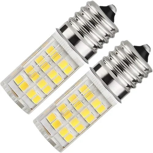 Luz para estufa de horno microondas 8206232A 4W | Equivalente incandescente de 40 W | S11 T8 T7 E17 Base intermedia para GE WB36X10003 WB25X10030