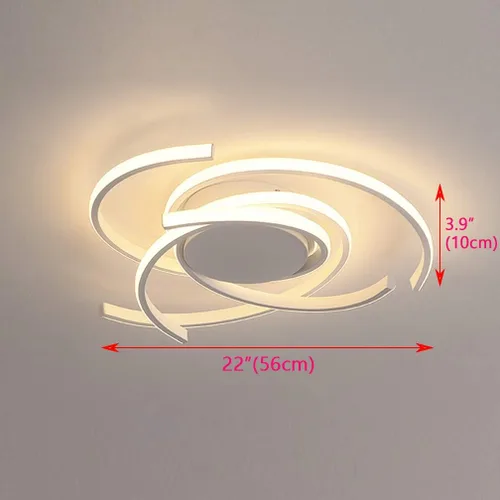 Miniatura 7 de Lámpara de techo LED regulable para sala de estar, moderna lámpara de techo de flores con control remoto, lámpara colgante para comedor, lámpara