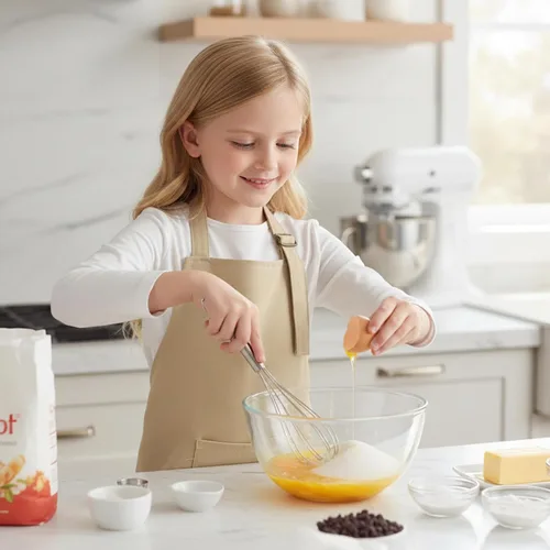 Miniatura 7 de TopTie Delantales para niños con bolsillo y correa ajustable, delantal para cocinar, hornear, pintar