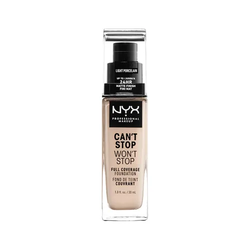 Miniatura 8 de NYX PROFESSIONAL MAKEUP Base de maquillaje Can't Stop Won't Stop, cobertura completa las 24 horas, acabado mate, color beige verdadero 08 VERDADERO