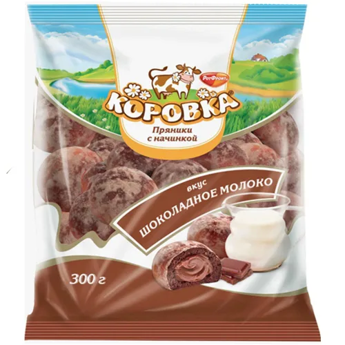 Miniatura 2 de Pan de jengibre ruso importado "Korovka" con relleno de leche condensada