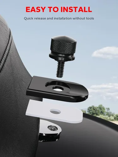 Miniatura 7 de Amazicha Cubierta de perilla de montaje de tornillo de lengüeta negra para Harley Touring 1996-2026