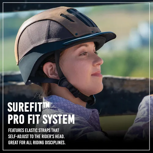 Miniatura 4 de Troxel Sierra Rugged Horse Riding Helmet, Low-Profile, Self-Adjustable Design, Safety Horseback Riding Gear Marrón