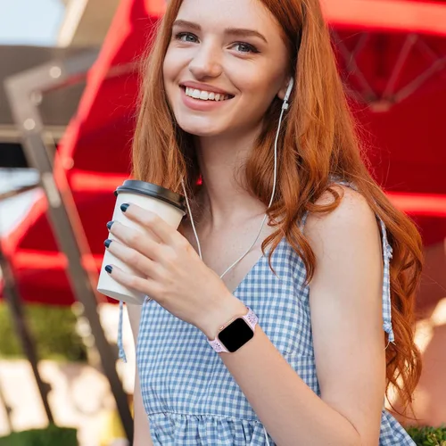 Miniatura 5 de Paquete de 6 correas de silicona delgadas y huecas de encaje compatibles con Apple Watch de 1.496 pulgadas, 1.575 pulgadas, 1.614 pulgadas, 1.654