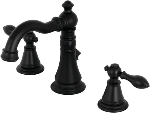 Kingston Brass FSC1970AL - Grifo de baño clásico inglés extendido, negro mate, 8 x 5.19 x 6 pulgadas Mate negro