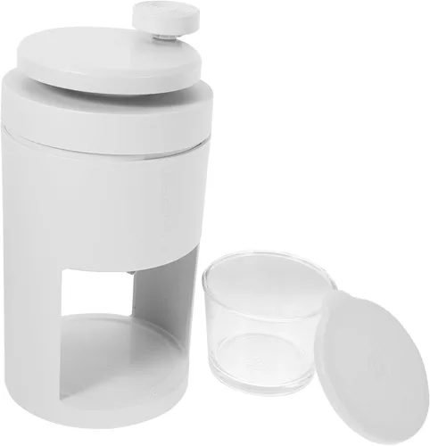 BESTOYARD Máquina de afeitar de hielo manual para uso doméstico, trituradora de hielo portátil de mano con cuchillas de corte precisas, fácil