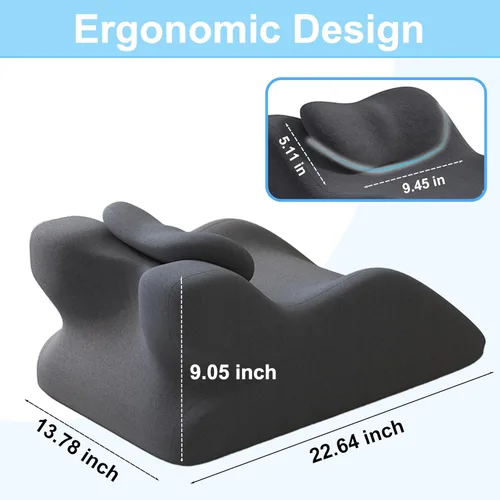 Miniatura 6 de Almohada de 27 grados para parejas, almohada de cuña para aliviar el reflujo ácido, almohada de cuña de cama para dormir, almohadas de elevación