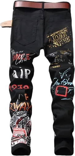 Miniatura 9 de Enrica Pantalones vaqueros estampados casuales para hombre