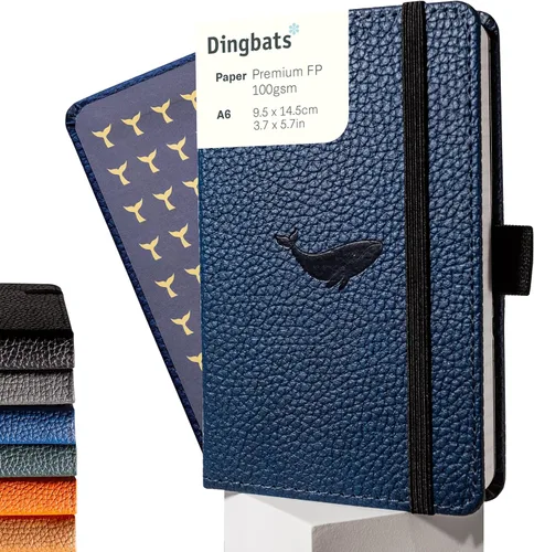 Miniatura 9 de Dingbats* - Cuaderno de bolsillo con puntos A6 de vida silvestre - Diario pequeño de tapa dura de piel sintética para trabajo, viajes, bolsillo