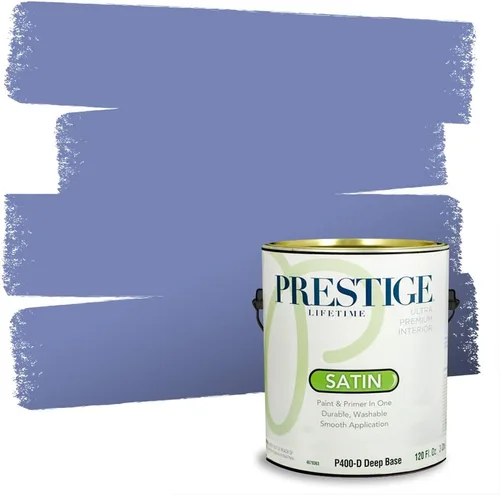Miniatura 60 de Prestige Paints. - Base y pintura para exteriores en un solo galón, 1 galón. plano, comparable con Sherwin Williams Topsail. SW159-azul hechizante.