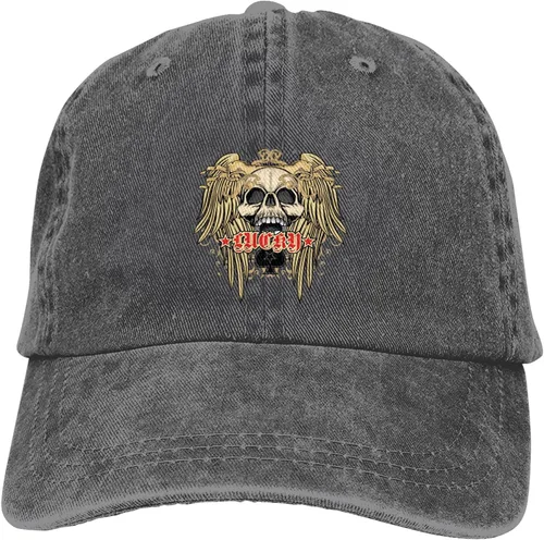 Miniatura 9 de Cowboy Hat Trendy Hats for Man and Women Djustable Four Season Outdoor Baseball Cap of Hell Skull with Angel Deep Heather