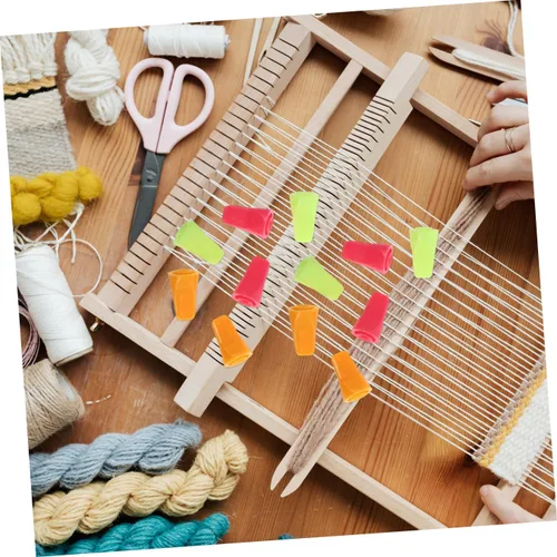 Miniatura 7 de VICASKY 30 piezas de agujas de tejer de punto coloridas, protectores de puntos, accesorios de punto para tejer, manualidades, manualidades