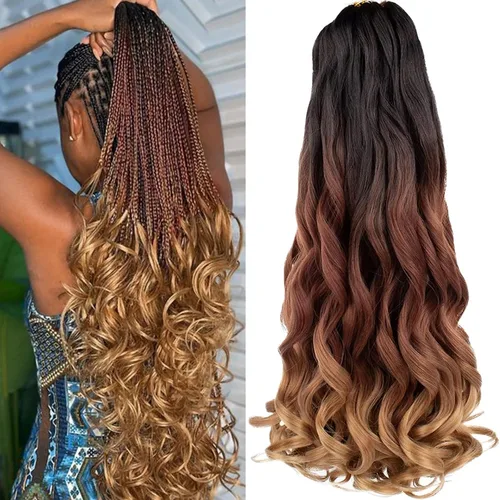 Miniatura 20 de Unionbeauty - Cabello rizado francés trenzado de 10 pulgadas, trenzas rizadas estilo Bob francés, cabello de ganchillo, 8 paquetes de trenzas