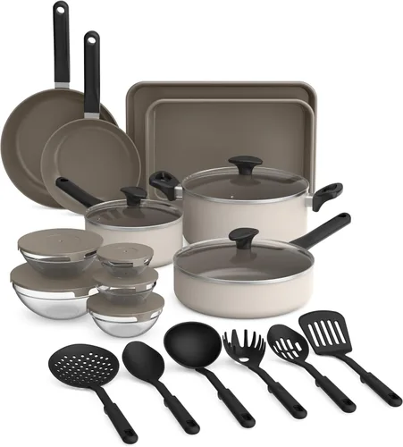 Miniatura 10 de BELLA Juego de 21 piezas para la cocina con revestimiento antiadherente de cerámica EverGood™, apto para lavavajillas y horno, compatible con todas