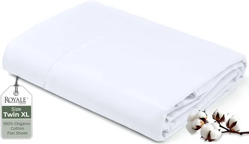 Miniatura 114 de Royale Linens Sábana encimera de tamaño individual XL 100% Algodón Orgánico – Super suave – Sábanas superiores de percal – Sábana encimera