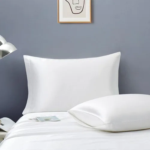 Miniatura 20 de Ersmak Juego de 2 fundas de almohada de satén estándar, ultra suaves y sedosas para cabello y piel, resistentes a las arrugas a la decoloración
