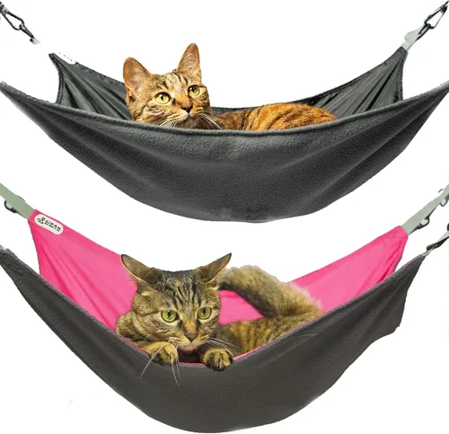 Miniatura 7 de Hamaca Extra Grande para Gatos para Jaula, Cama Colgante, Alfombra Suave Lavable para Exteriores, Almohadilla Refrescante Impermeable para Gatitos
