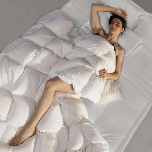 Miniatura 6 de Martha Stewart Tencel - Edredón de plumas de ganso blanco húngaro de mezcla de lyocell, tamaño King, relleno de 750, para todas las estaciones