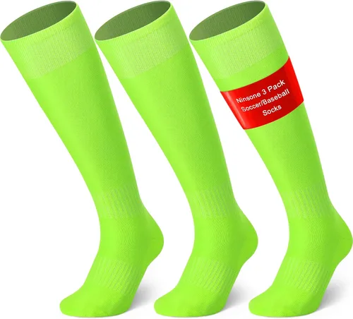 Miniatura 13 de 3 pares de calcetines de béisbol y sóftbol para jóvenes, niños, niñas, hombres y mujeres, calcetines de fútbol