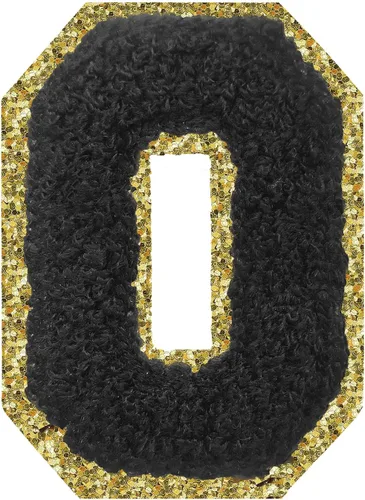Miniatura 35 de Parches de letras termo-adhesivas de felpilla para chaquetas, parches de letras universitarias con brillantina para planchar en la letra azul A