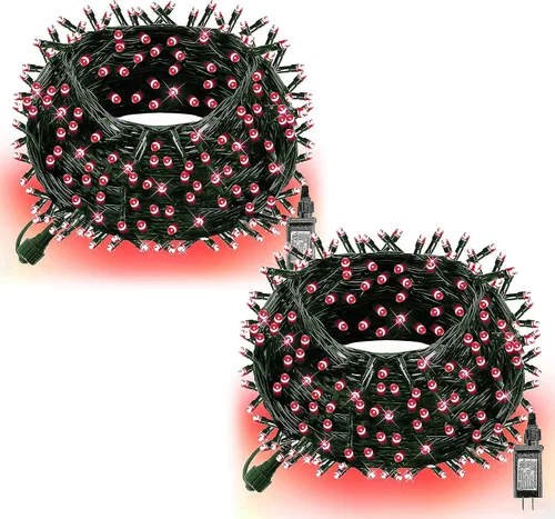 Miniatura 15 de Dazzle Bright - Guirnalda de luces de Navidad para exteriores, 1000 luces LED de 328 pies, enchufe de luz de hada con control remoto, 8 modos