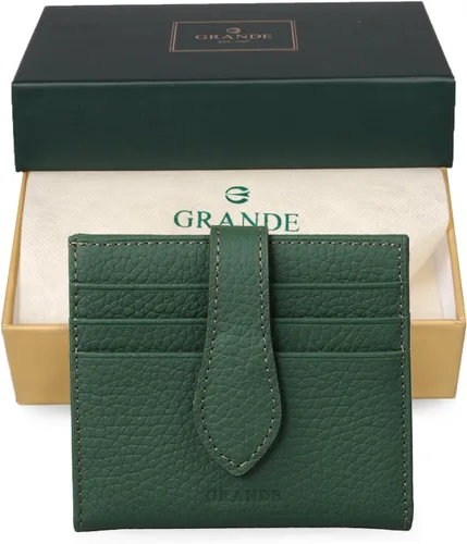 Miniatura 58 de Grande -3803 Cartera unisex, Azul (Iced Blue), Cartera delgada de cuero con cierre a presión pequeño