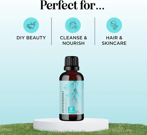 Miniatura 7 de Maple Holistics Aceites esenciales de alta calidad para el crecimiento del cabello, juego de aceites esenciales de menta pura y romero
