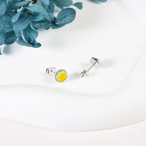 Miniatura 4 de LarimarAquamarineLapis LazuliMoss AgateAmethystTurquoiseOnyxTiger EyeMoonstoneLabradoriteRose Quartz Earrings Stud Sterling Silver Natural