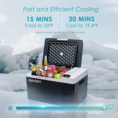 Miniatura 4 de EUHOMY Refrigerador para Automóvil, 12/24V DC y 120～240V AC, Refrigerador Congelador Enfriador con Batería para CFJ/TWW/CFIM/CFG/CFW