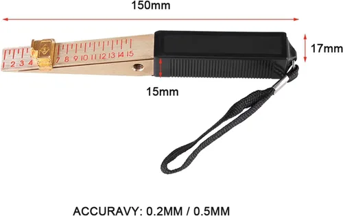 Miniatura 7 de Medidor cónico, universal estándar de soldadura de huecos, cuña, sensor, casa, ingeniería, planitud, herramienta de medición de agujero, escala