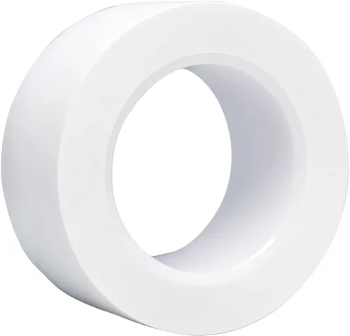 Cinta blanca de PVC para salas blancas de 2 pulgadas x 36 yardas, 1 rollo, resistente a disolventes con adhesivo de goma sintética y núcleo de