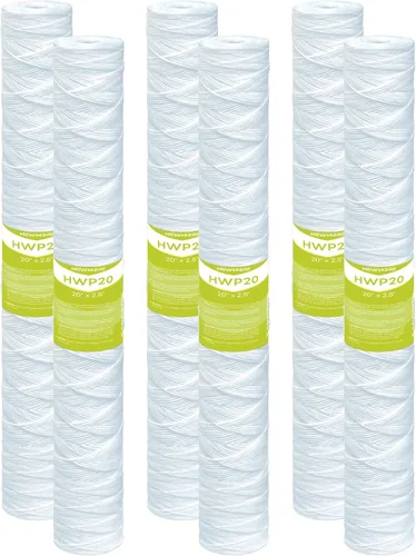 Cartucho de filtro de agua de 5 micrones para toda la casa, filtros de sedimentos para heridas de cuerda para agua de pozo, reemplazo universal para