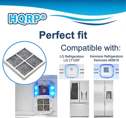 Miniatura 7 de HQRP Paquete de 4 filtros de aire compatibles con LG LFX28968SB LFX28968SW LFXC24726D LFXC24796D LFXS29626B LFXS29766S LFXS30786S LFXS30796D
