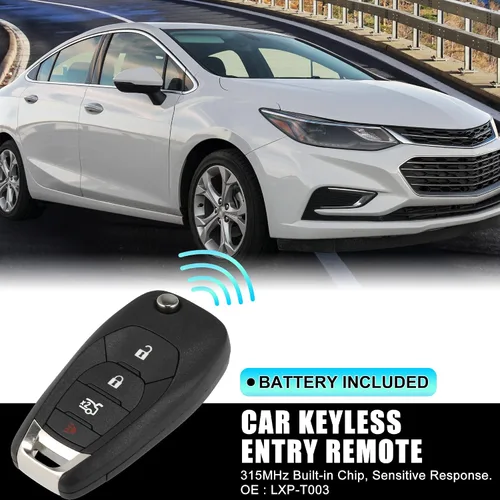 Miniatura 2 de X AUTOHAUX 2 unids 315MHz LXP-T003 reemplazo sin llave de entrada remota llavero de coche para Chevy Cruze 2016 2017 2018 2019 4 botones proximidad