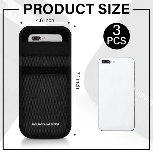 Miniatura 2 de Xuhal Faraday Bag - Funda de seguridad para smartphone, resistente a la intemperie, dispositivo de bloqueo de señal de nailon de 7.1 x 4.6 pulgadas